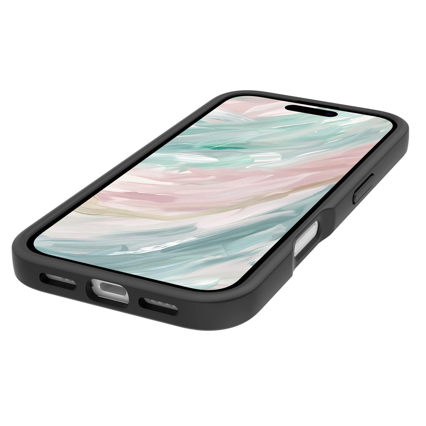 Max Impact Case for iPhone – 10FT Drop Protection, Anti-Yellow (Black/Transparent)