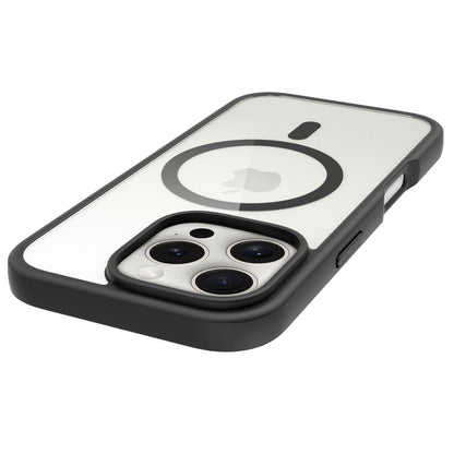 Max Impact Case for iPhone – 10FT Drop Protection, Anti-Yellow (Black/Transparent)
