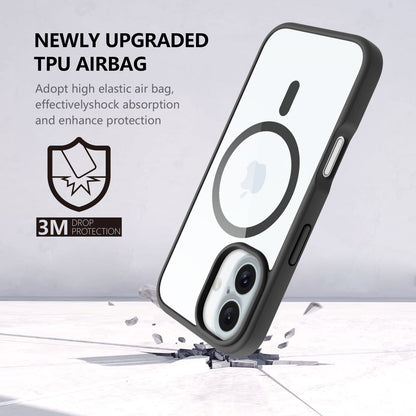 Max Impact Case for iPhone – 10FT Drop Protection, Anti-Yellow (Black/Transparent)